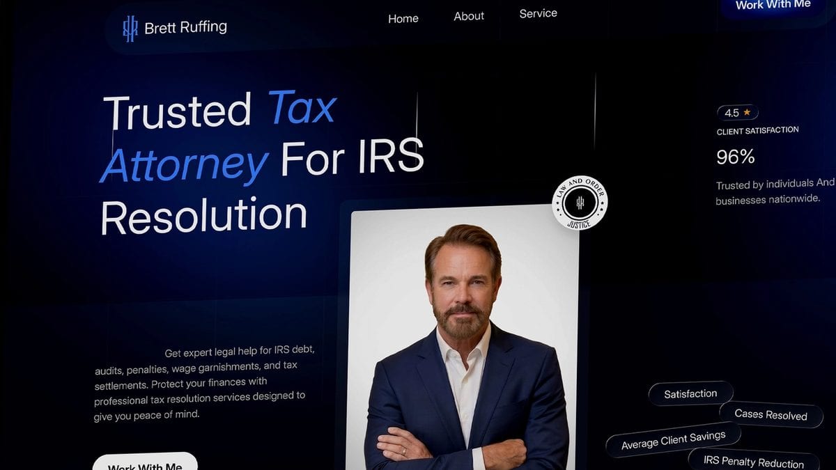 Brett Ruffing — A premium tax resolution platform for a legal practice.